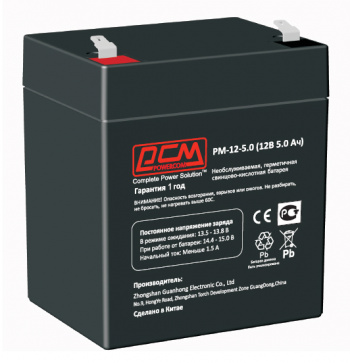 Аккумуляторы для ИБП Аккумулятор Powercom PM-12-5.0, вид 1
